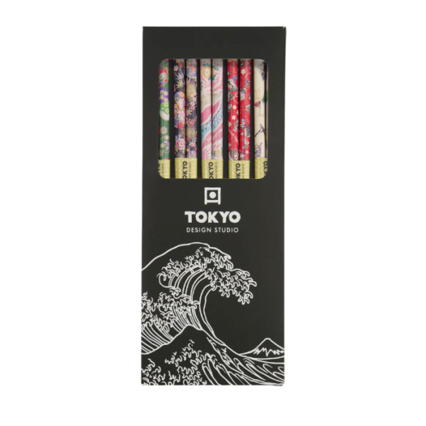 TDS, Chopstick Set, Colored KZ-9, Kitchenware, 5 pair, 22 cm, Item No. 17914