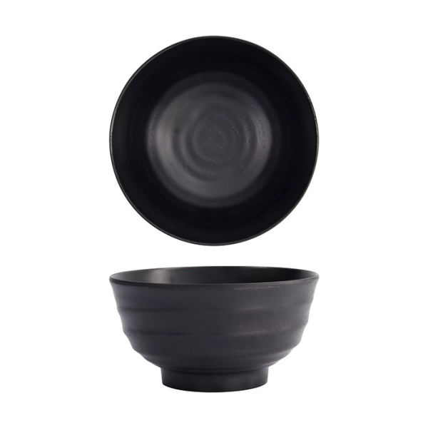 Tokyo Design Studio Rice Bowl Black, Melamine, Ø 18 × 9.5 cm, 1 l