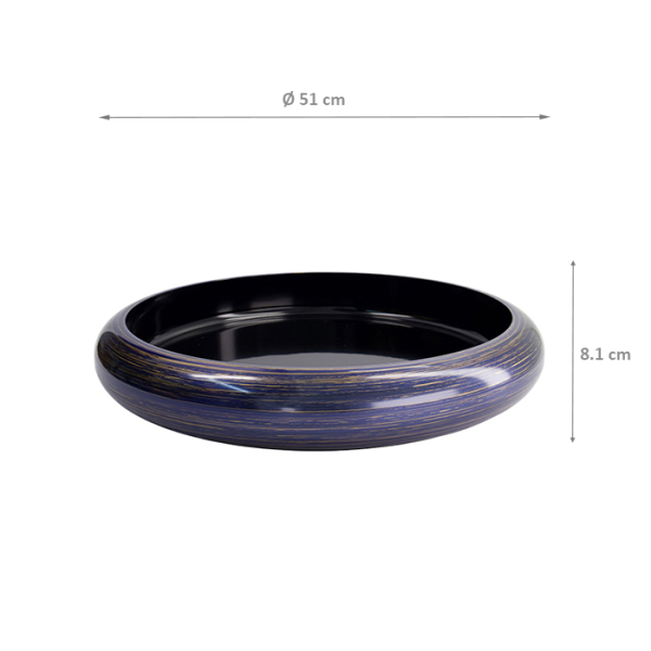 TDS, Sushi Oke, Brush, Outer 51x8.1cm Inner 44.4x5.5cm, Purple/Gold - Item No. 18313