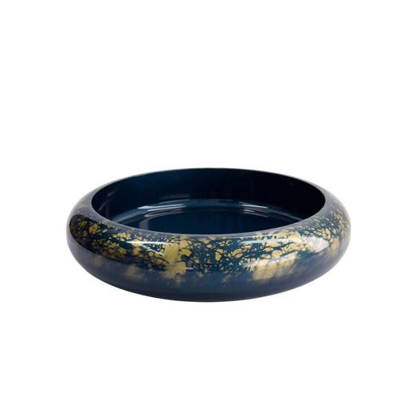 TDS, Sushi Oke, Brush, Outer 27,5x6,2cm Innen 22,2x4,3cm, Blau/Gold - Art Nr. 18314
