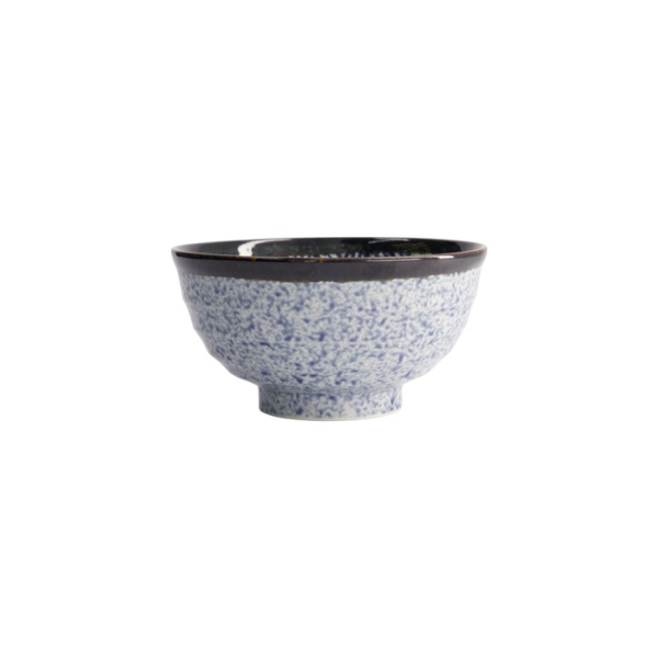 Rice Bowl Aisai Seigaiha Blue, Stoneware, Ø 16.8 × 8.8 cm, 900 ml, Item No. 18574