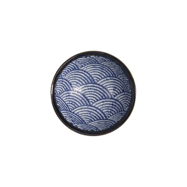 Rice Bowl Aisai Seigaiha Blue, Stoneware, Ø 16 × 8 cm, 600 ml, Item No. 18576