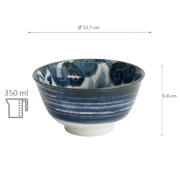 TDS, Japonism, Bowl, Darkgrey, Ø 12.7 x 6.8 cm, Lion, Item No: 18700