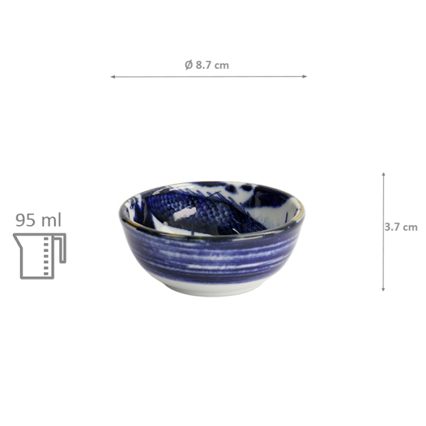 TDS, Japonism, Schale, Blau, Ø 8,7 x 3,7 cm, 95 ml, Dragon -Art Nr: 18752