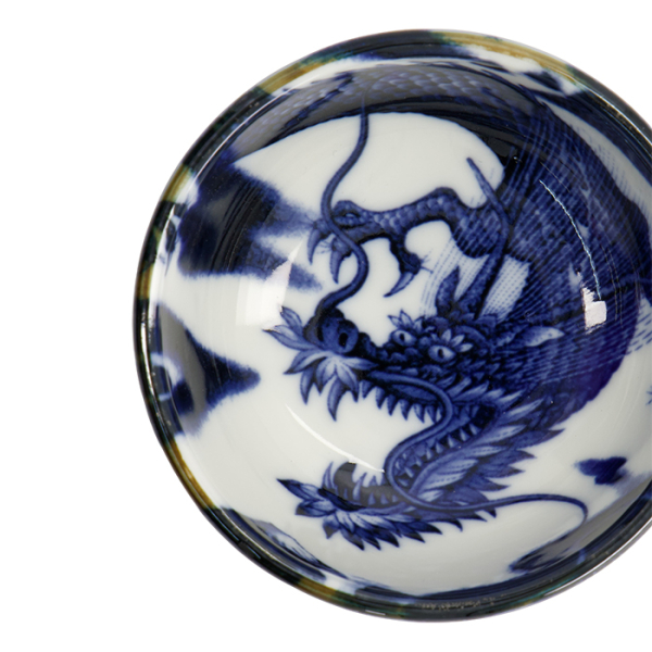 TDS, Japonism, Schale, Blau, Ø 8,7 x 3,7 cm, 95 ml, Dragon -Art Nr: 18752