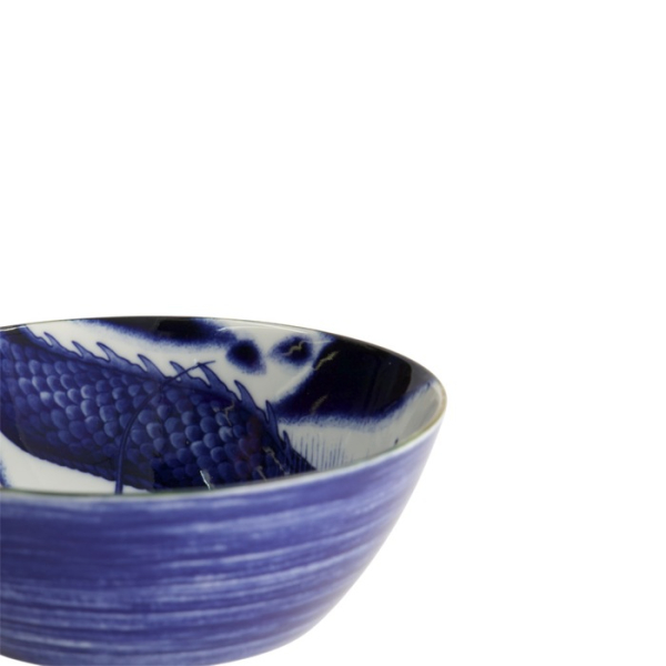 Rice Bowl Japonism Dragon Blue, Porcelain, Ø 18 × 9 cm, 1 l, Item No. 18762