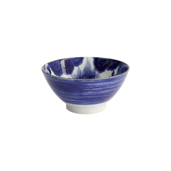 Rice Bowl Japonism Lion Blue, Porcelain, Ø 18 × 9 cm, 1 l, Item No. 18763