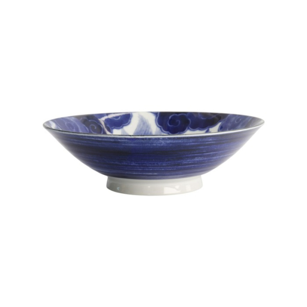 Bowl Japonism Lion Blue, Porcelain, Ø 25.2 × 7.7 cm, 1.6 l, Item No. 18766