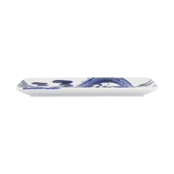 Serving Platter Japonism Dragon Blue/White, Porcelain, 28.5 × 14 × 2.5 cm, Item No. 18769