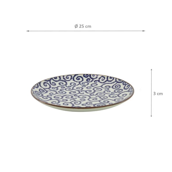 TDS, Plate, Ten Karakusa, Ø 25 cm, Item No. 18905