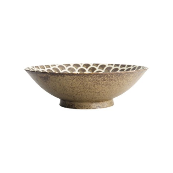 Salad Bowl Iga Matte Mermaid Brown, Stoneware, Ø 25 × 7.4 cm, 1.4 l, Item No. 20331