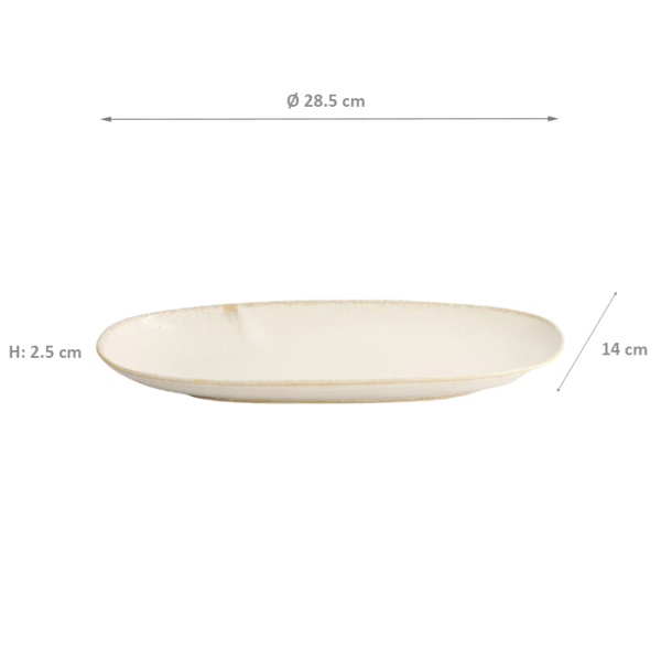 28.5x14x2.5cm Oval Plate,Titanium Matte at g-HoReCa (picture 5 of 5)