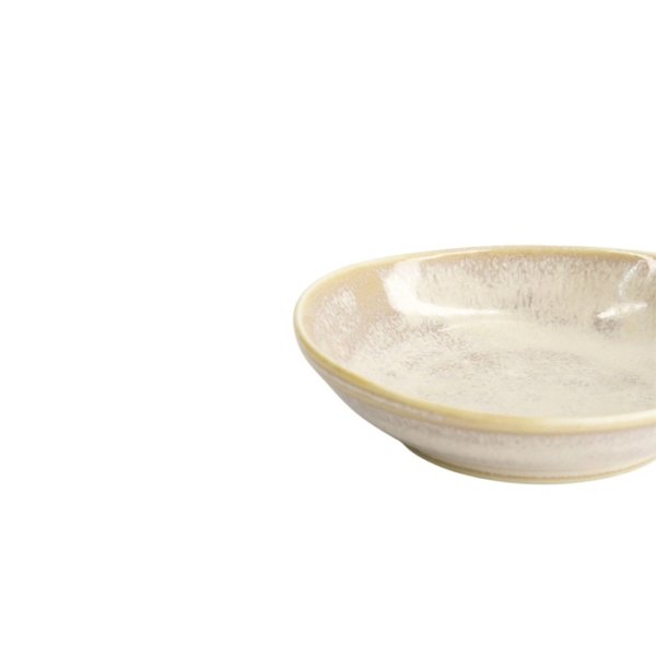 Ovaler Saucenteller Titanium Matte Weiß, Porzellan, 10 × 2,6 cm, Art.-Nr. 20366
