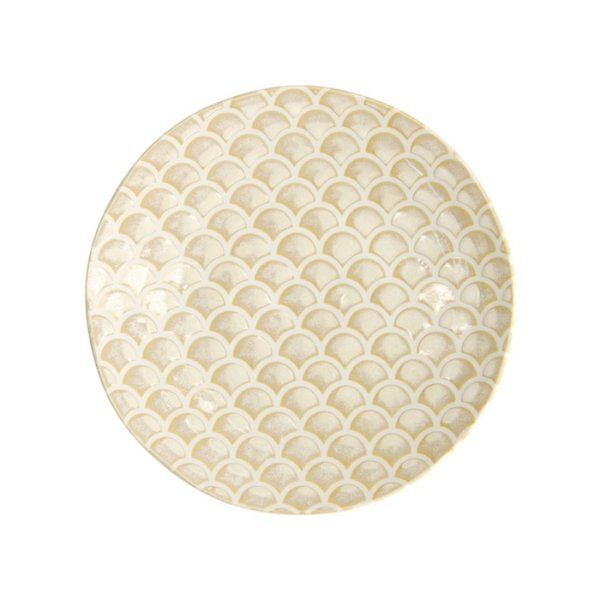 Plate Titanium Matte Mermaid White, Porcelain, Ø 25 × 3.7 cm, Item No. 20373