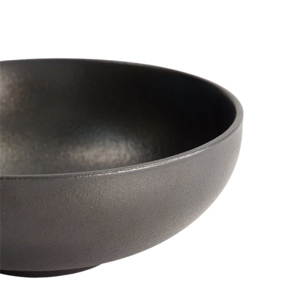 Rice Bowl Yuzu Black, Stoneware, Ø 16 × 5.9 cm, 630 ml, Item No. 20386
