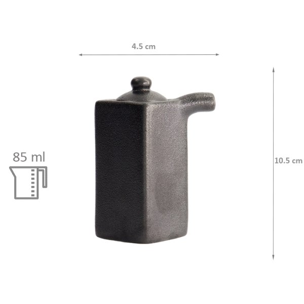 4.5x10.5cm 85ml Yuzu Schwarz Serie Sojasaucenspender bei g-HoReCa (Bild 7 von 7)