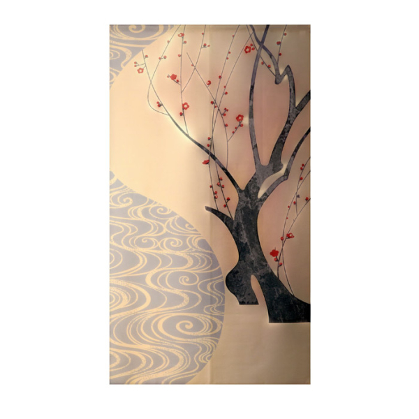 Goodwill Running Water Red Plum Noren (Vorhang für Türen) bei g-HoReCa