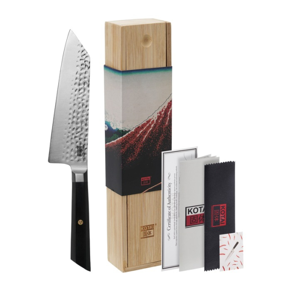 Santoku-Bunka-Messer Kotai (Allzweckmesser) mit Bambusbox, Klinge 17 cm