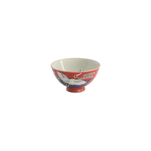 Reisschale Kawaii Crane Rot, Porzellan, Ø 11,5 × 6 cm, 300 ml, Art.-Nr. 20977