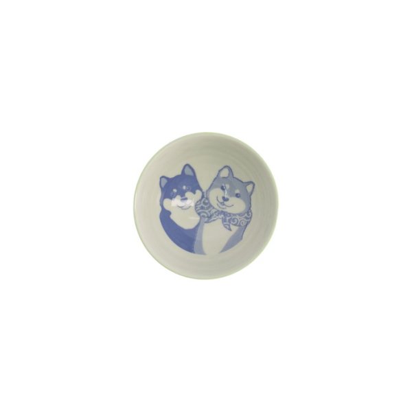 Rice Bowl Kawaii Shiba-Dog Green, Porcelain, Ø 12.5 × 7 cm, 350 ml, Item No. 20985