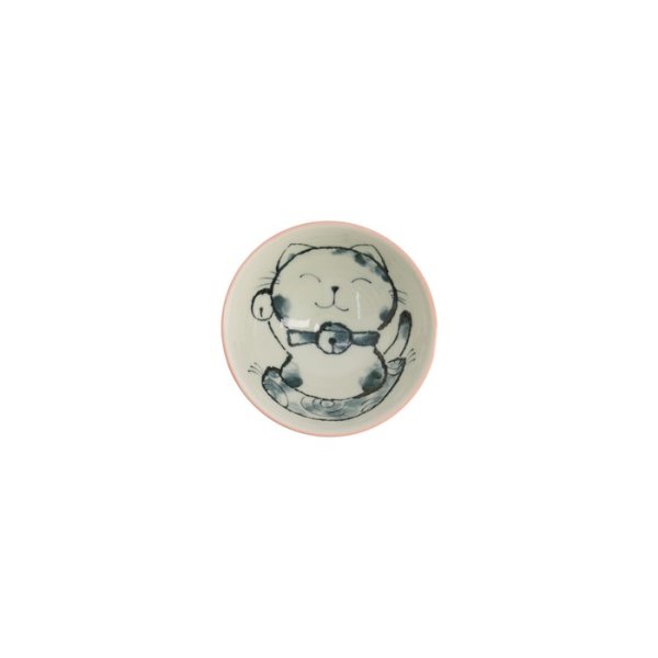 Rice Bowl Kawaii Cat Pink, Porcelain, Ø 11.5 × 6 cm, 300 ml, Item No. 21023