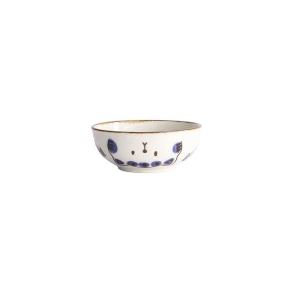 Bowl Kawaii Cat Neko Blue, Porcelain, Ø 13.2 × 5.3 cm, 360 ml, Item No. 21275