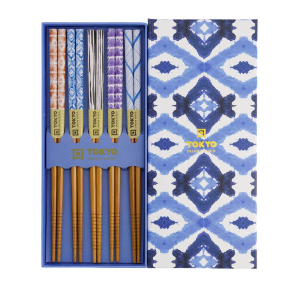 Blue Kasuri Chopstick Set at g-HoReCa (picture 2 of 4)