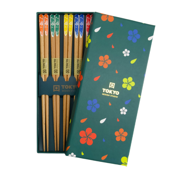 Turquoise Flower Chopstick Set at g-HoReCa (picture 1 of 4)