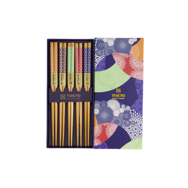 Bunter Kreis 5 Paar Essstäbchen bei g-HoReCa (Bild 2 von 5)