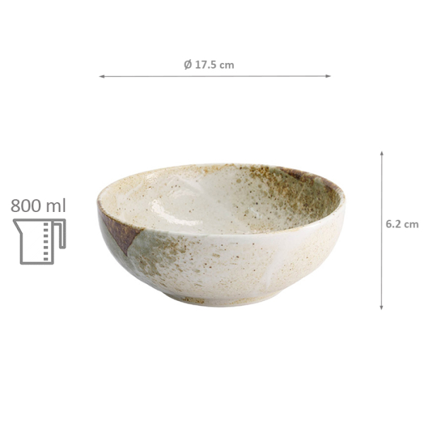 Weiß/Braun Yukishino Schale bei g-HoReCa (Bild 5 von 5)
