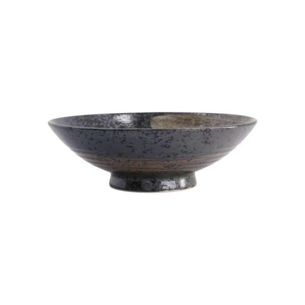 Bowl Arahake Black/Brown, Stoneware, Ø 24 × 7.5 cm, 1.4 l, Item No. 21435