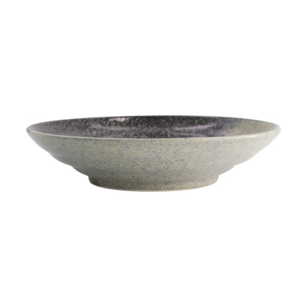 Deep Plate Oboro Yamakage Black/Brown/White, Stoneware, Ø 29 × 6 cm, Item No. 21443