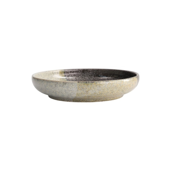 Pasta Plate Oboro Yamakage Black/Brown/White, Stoneware, Ø 22 × 4 cm, 650 ml, Item No. 21449