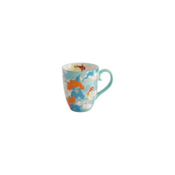 Tasse Kawaii Goldfish Rot/Blau in Geschenkbox, Porzellan, Ø 8,5 × 10,2 cm, 380 ml, Art.-Nr. 21535