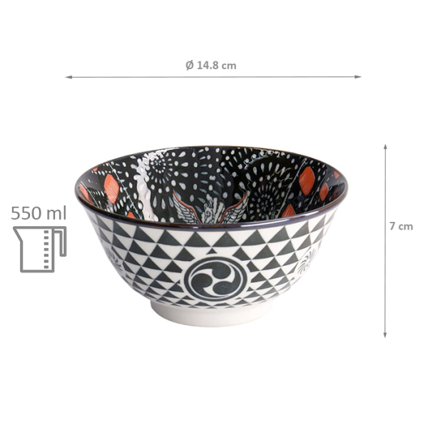 TDS, Asakusa, Bowl, Ø 14.8x7cm 550ml - Item No. 21553
