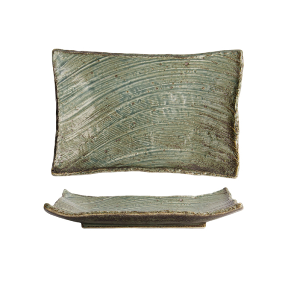 26x17.5x3.5cm Großer Teller Wabi Uguisu bei g-HoReCa (Bild 1 von 6)