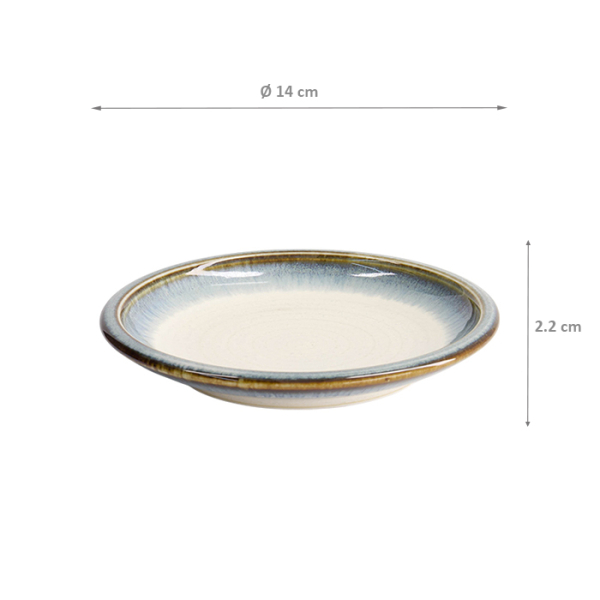 TDS, Round Plate, Unkai, White/Blau, Ø 14 x 2.2 cm - Item No. 21624