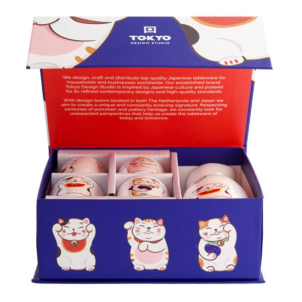 TDS, Kawaii Glückliche Katze Sake Set, 1:4 120/50 ml, Art.-Nr. 21689