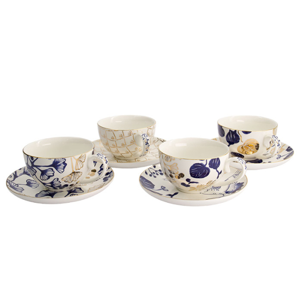 8Stk Flora Japonica Gold Tasse und Untertasse Geschenkset bei g-HoReCa (Bild 3 von 5)