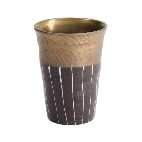 White Gold with Black Stripe Tea cup at g-HoReCa (picture 2 of 5)