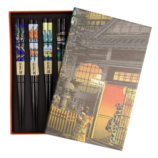 5 Paar Essstäbchen EDO Japan bei g-HoReCa