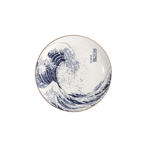 Plate Hokusai Nami Blue/White, Porcelain, Ø 18.3 cm, Item No. 21889