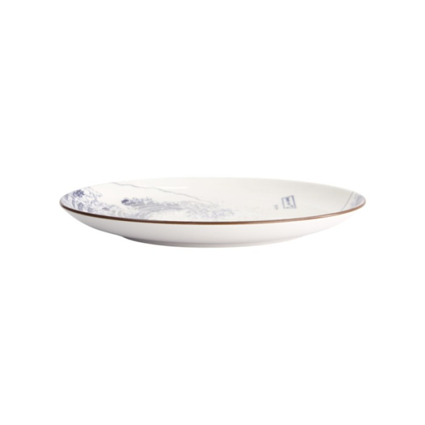 Plate Hokusai Nami Blue/White, Porcelain, Ø 25.2 cm, Item No. 21891