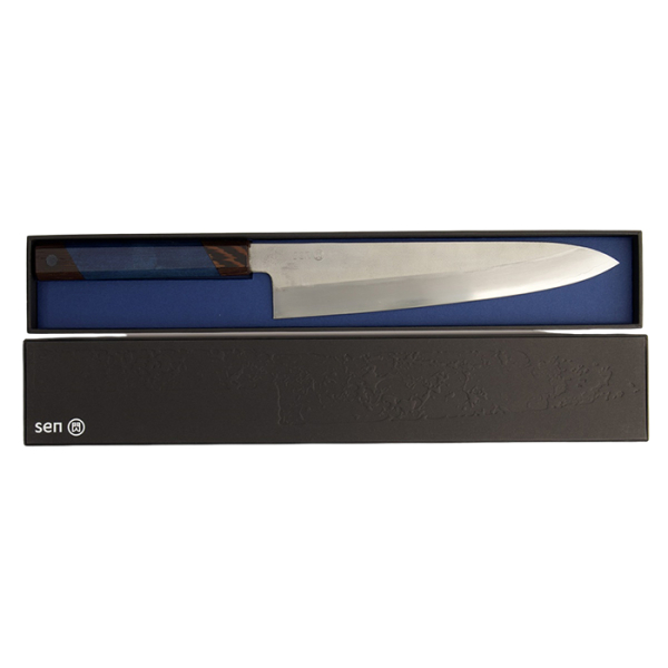 10 cm Kotai Paring Messer gehämmert mit Bambusbox bei g-HoReCa