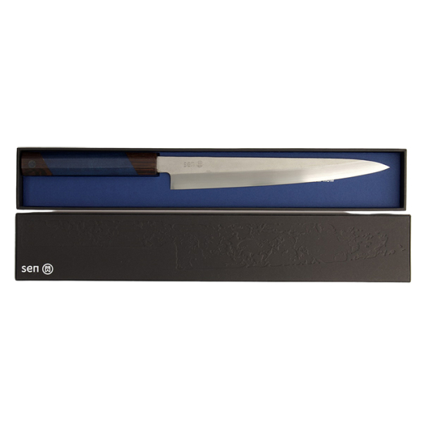 10 cm Kotai Paring Messer gehämmert mit Bambusbox bei g-HoReCa