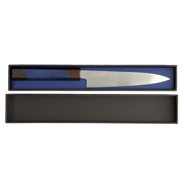 10 cm Kotai Paring Messer gehämmert mit Bambusbox bei g-HoReCa