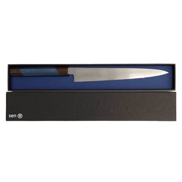 10 cm Kotai Paring Messer gehämmert mit Bambusbox bei g-HoReCa