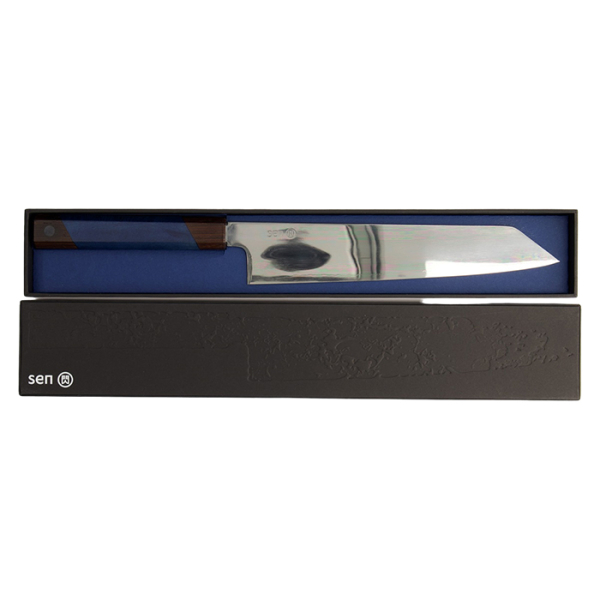 10 cm Kotai Paring Messer gehämmert mit Bambusbox bei g-HoReCa
