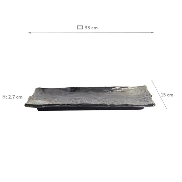 TDS, Großer Teller, Schwarz, 33x15x2,7cm, Art.-Nr. 21996