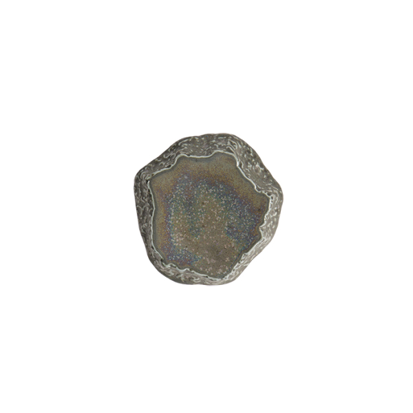 TDS, Round Plate, Silver Rock, 7x3cm, Item No. 22129